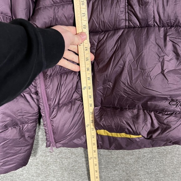 Outdoor Research Transcendent Down Pullover Jacket Womens Small Purple Hooded - Picture 3 of 9